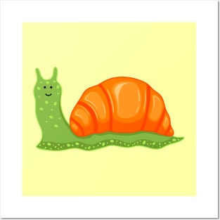 croissant snail Posters and Art